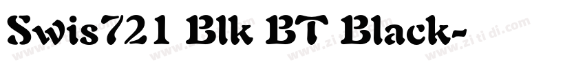 Swis721 Blk BT Black字体转换